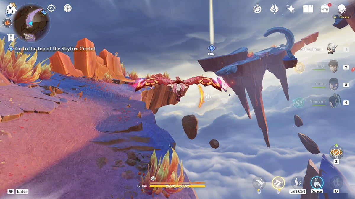 Indwelling a Qucusaur to get to the top of the Skyfire Circlet