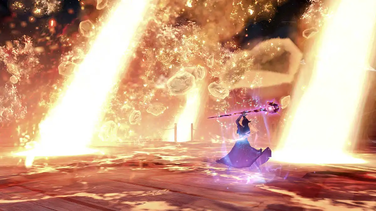 Comet, a Magical Ranged DPS PvP Role Action as performed by a Red Mage in Final Fantasy XIV