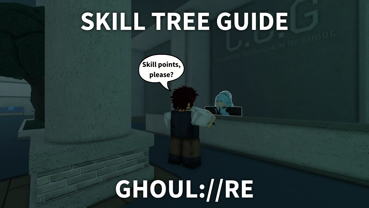 A player standing next to the Quinque rank up NPC in Ghoul://RE Roblox experience